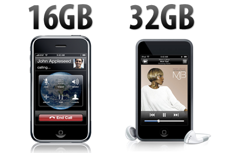 Aplle on Apple Adds 16gb Iphone And 32gb Ipod Touch