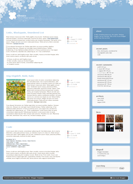 rounded 29 Beautiful Blogger Templates
