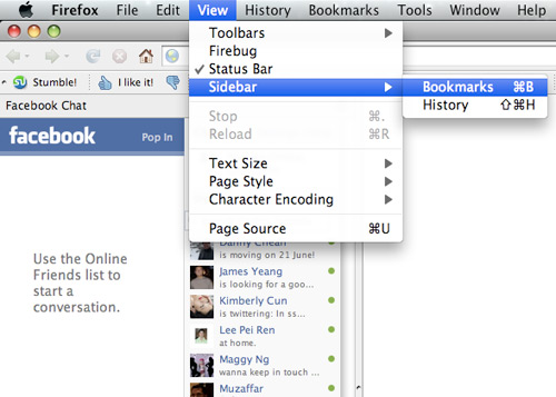 fchat03 How to Place Facebook Chat On Firefox Sidebar