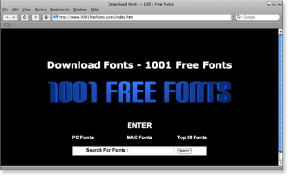 1001freefonts 21 Most Visited Free Fonts Site