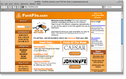 fontfile 21 Most Visited Free Fonts Site