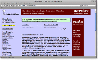 fontparadise 21 Most Visited Free Fonts Site