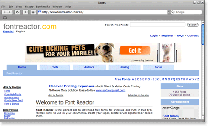 fontreactor 21 Most Visited Free Fonts Site