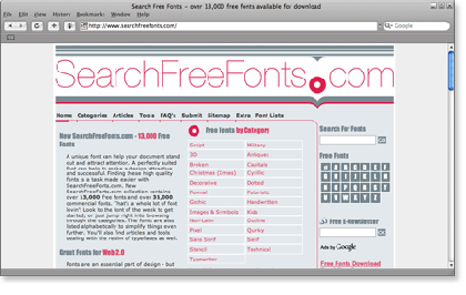 searchfreefonts 21 Most Visited Free Fonts Site