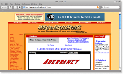 sketchpad 21 Most Visited Free Fonts Site