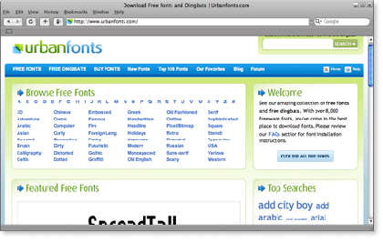 urbanfonts 21 Most Visited Free Fonts Site