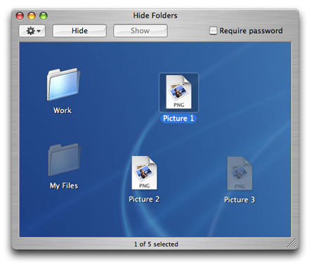 hide files folders in mac