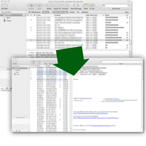 mail client 3 columns