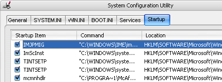 windows msconfig