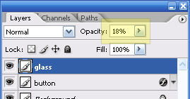 opacity18 Design Glossy Web 2.0 Button in Photoshop