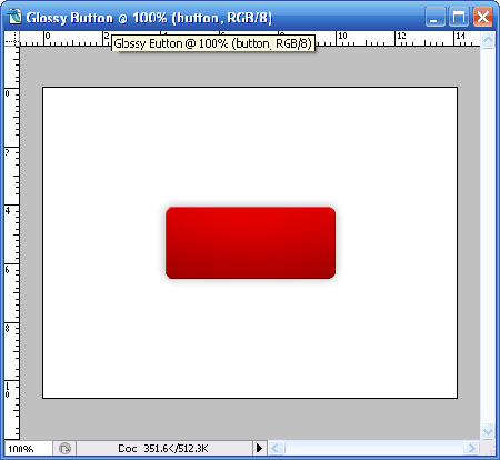 red button Design Glossy Web 2.0 Button in Photoshop