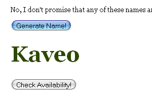 generate name Web 2.0 Name Generator