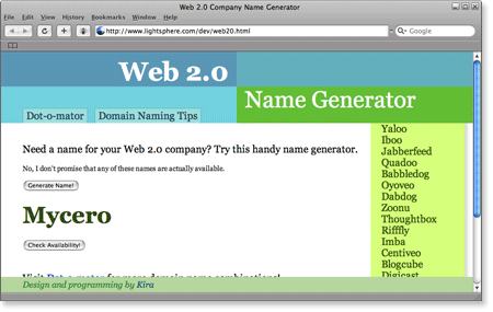 Create a business name generator free