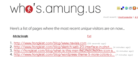 Real Time Web Statistics / Counter WhosAmungUs 02 Real Time Web Statistics / Counter WhosAmungUs