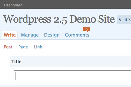 wordpress 2.5
