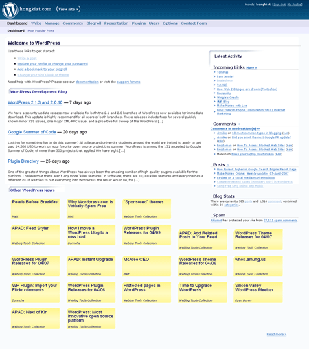 wordpress plugin niceadmin